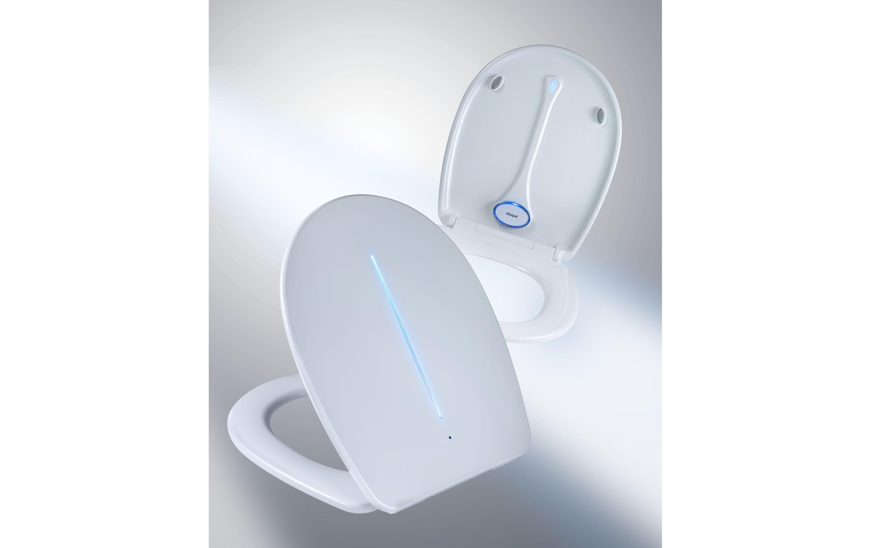 Toilettensitz Sidney LED, WeissWC-Sitz mit Absenkautomatik