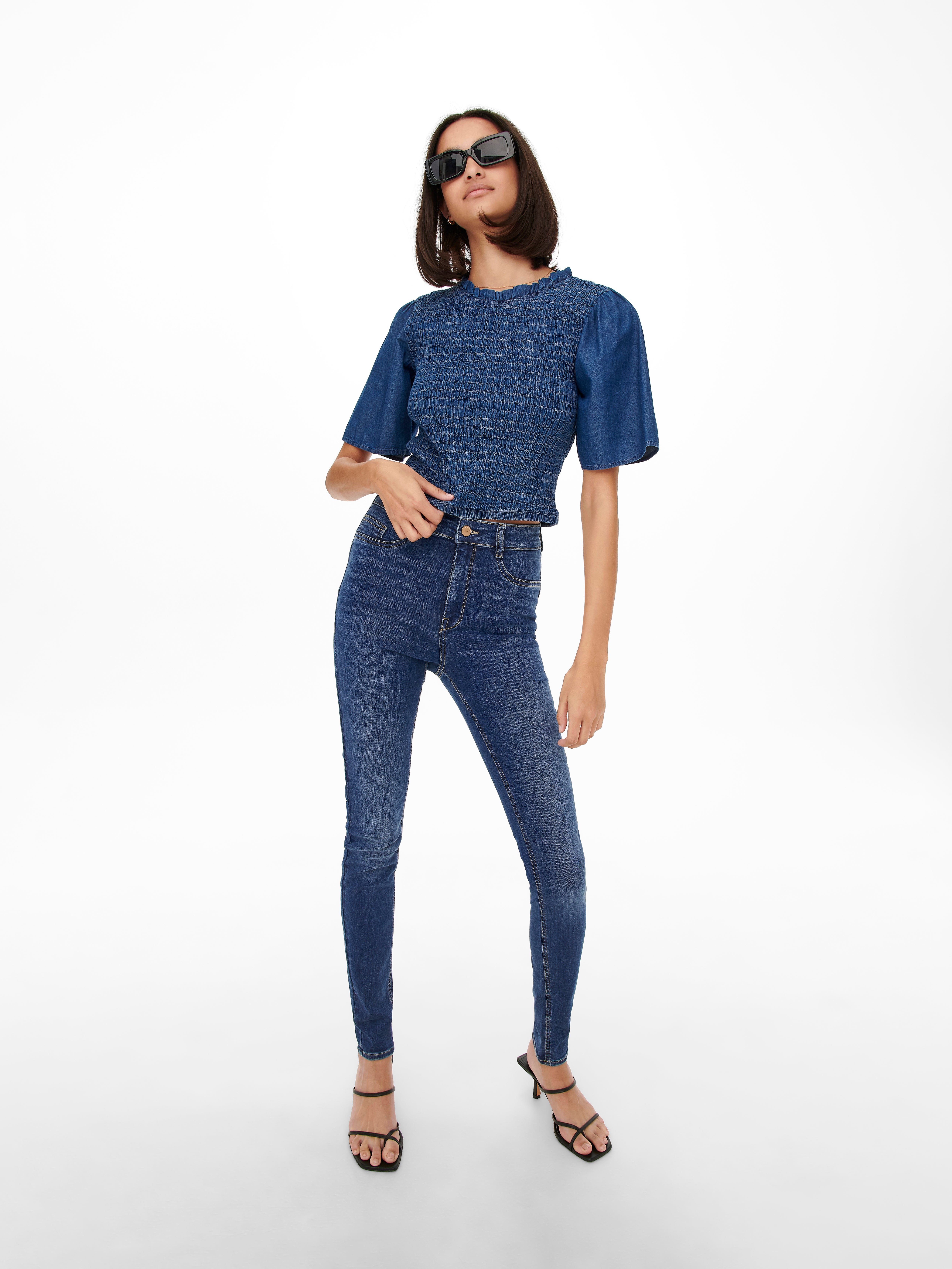 JDYVEGA Skinny Fit Jeans Dark Blue Denim