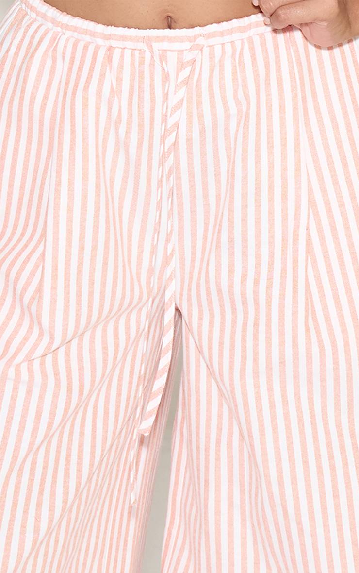 Orange Pantalon Large Taille Mi-haute Ensemble Coordonné