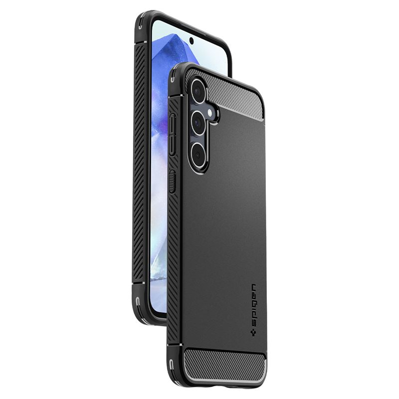 Samsung Galaxy A55 Rugged Armor Hybrid Case Hülle (ACS07500) - Schwarz (Matt)