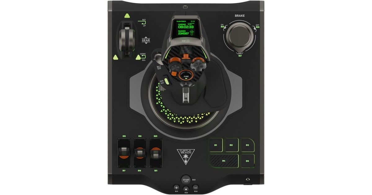 Turtle BeachVelocityOne Flightdeck gaming hotas  (Zwart, Windows 10/11)