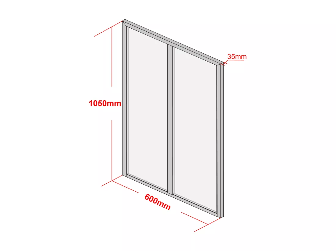 Verrière atelier en aluminium thermolaqué - 60x105 cm - Noir - BAYVIEW