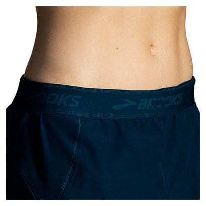 Short Brooks Chaser 5inch Bleu Femme