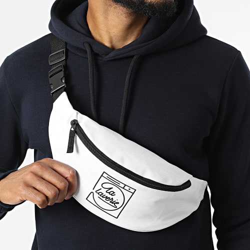Sacoche Banane La Laverie Blanc Noir