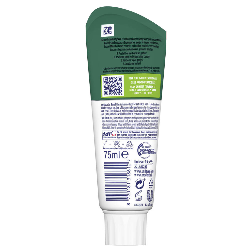 Menthol Power tandpasta - 12 x 75 ml