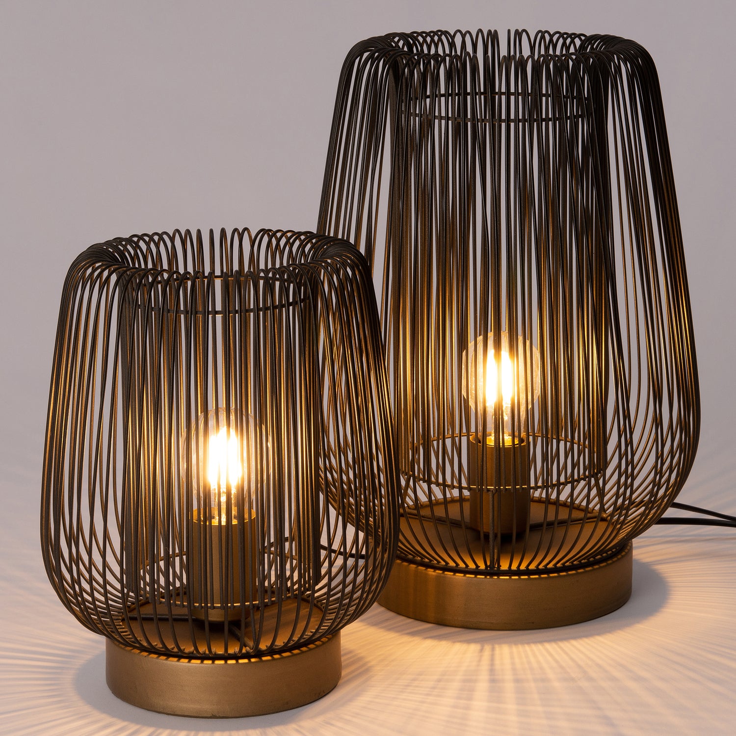 Intratuin tafellamp Jess zwart;goud D 28 H 38,5 cm