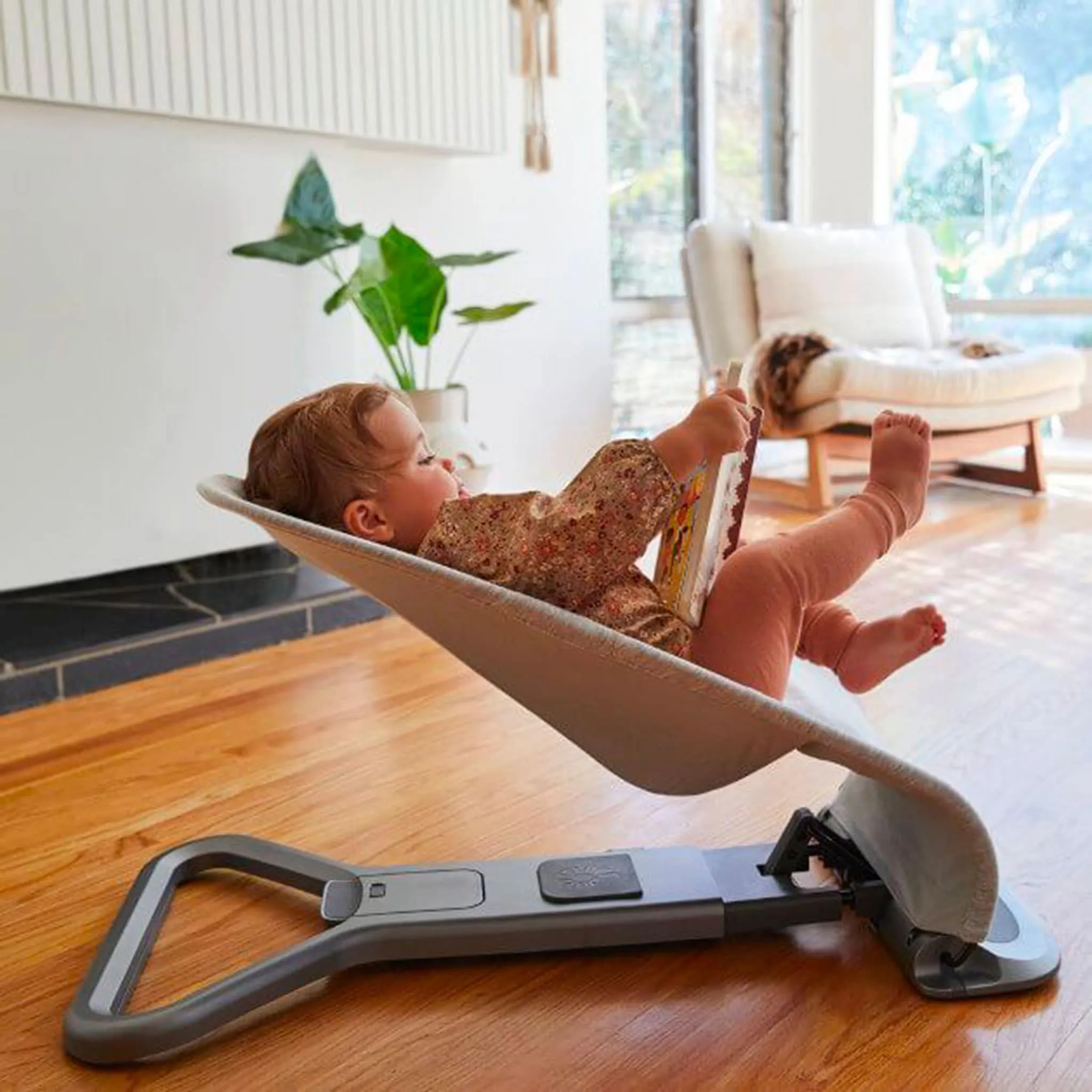 Ergobaby Siège Berçant 3-en-1 - Gris Pâle