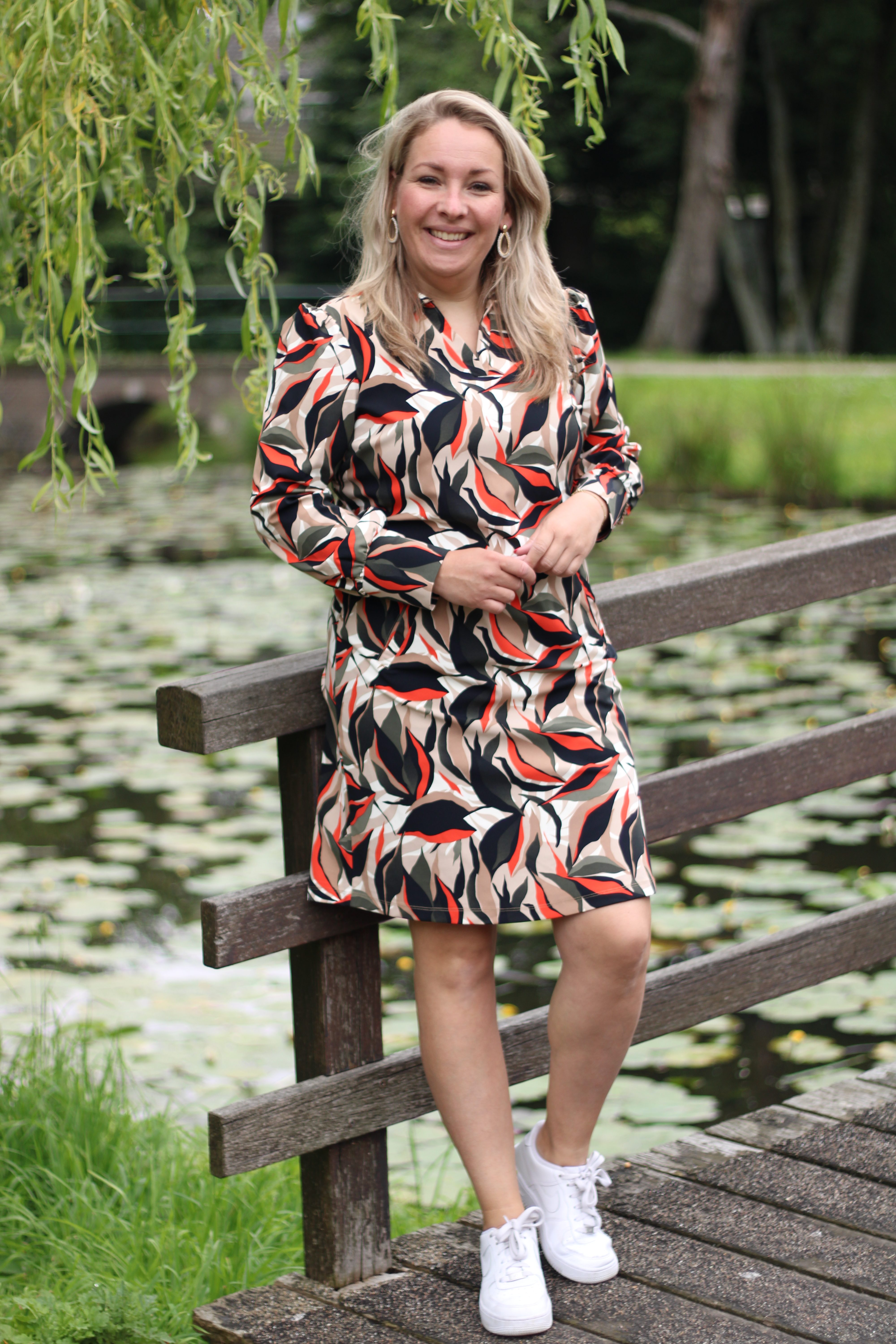 Zoso - Erica Printed Travel Dress - Redclay/Camel