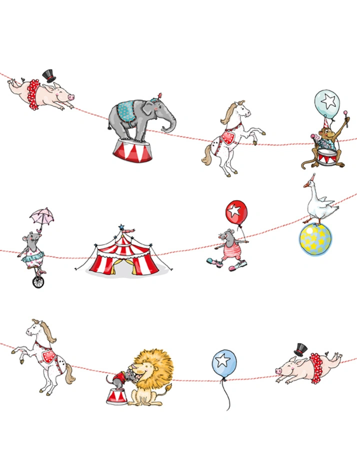 Girlande ZIRKUS (3m) in bunt