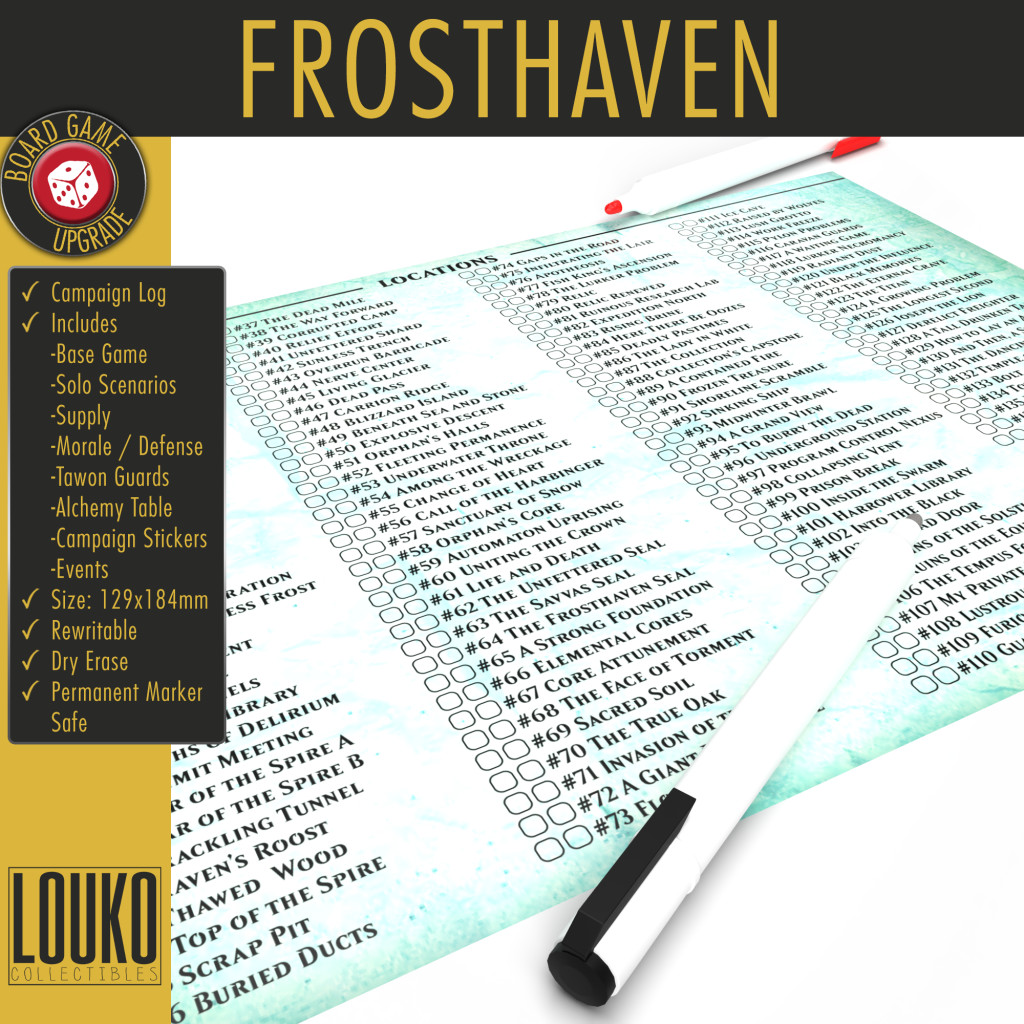 Journaux de campagne réinscriptibles pour Frosthaven