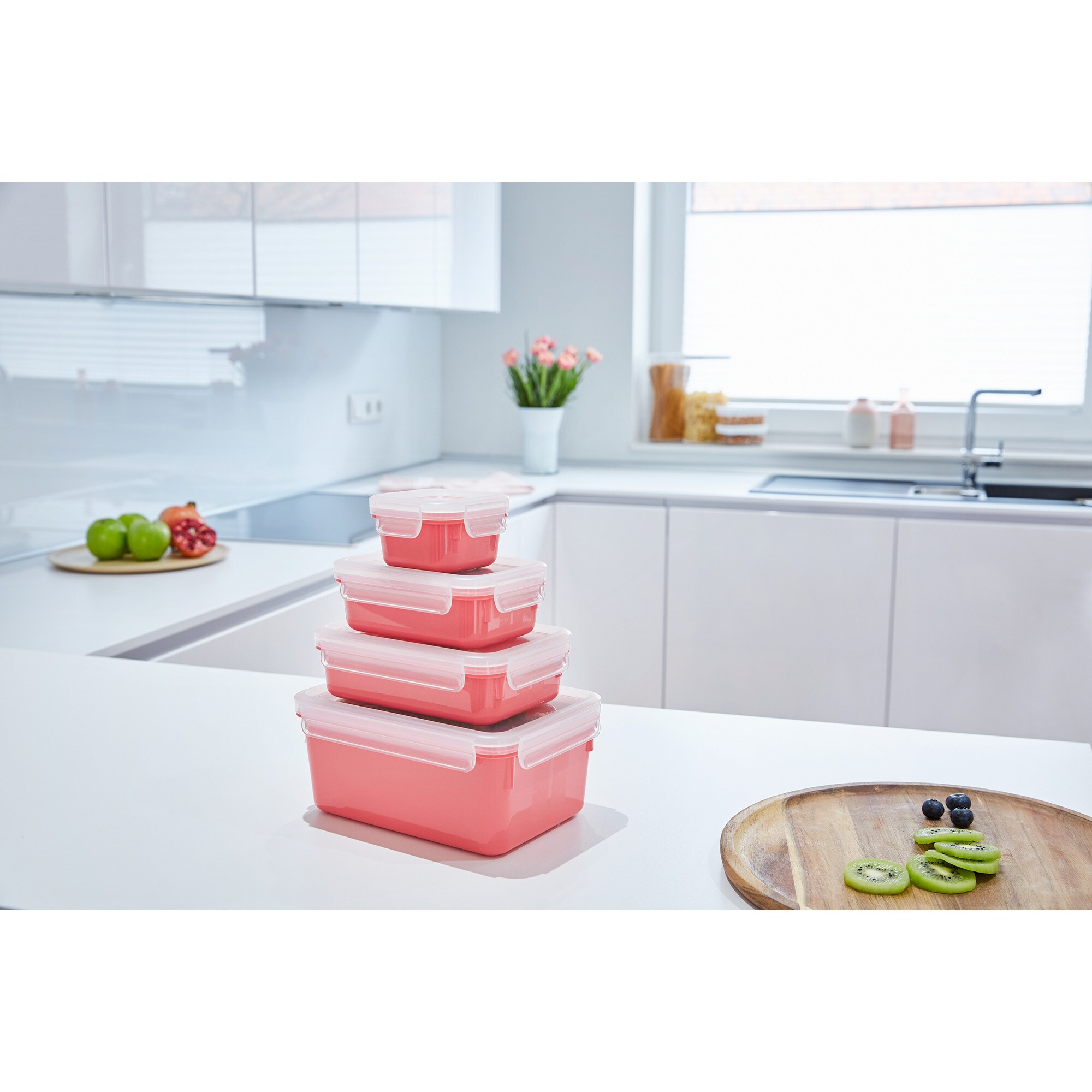 Emsa Dose CLIP & CLOSE Color Frischhaltedose, 4-teiliges Set