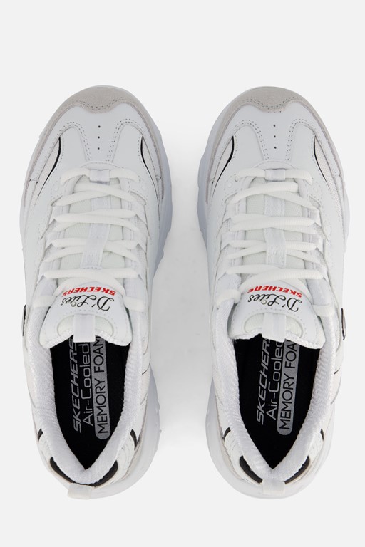 Skechers D'Lites Sneakers wit Suede