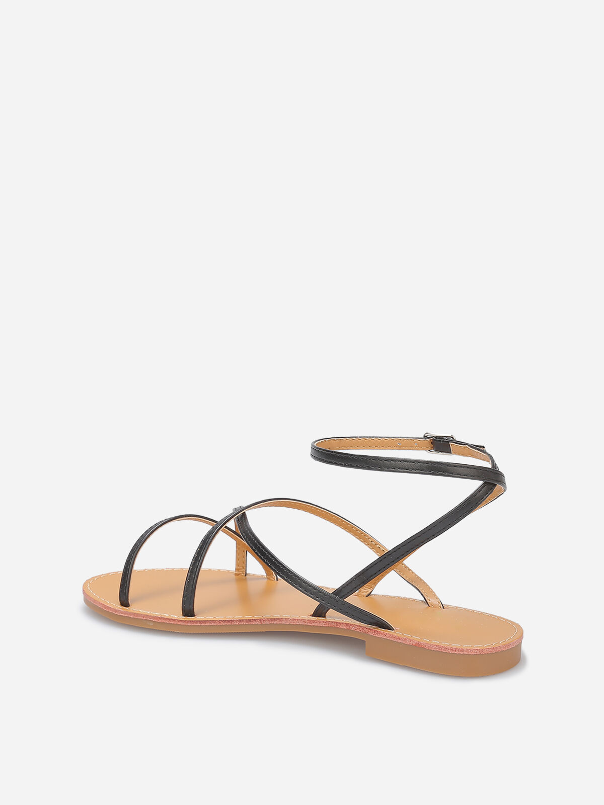 Nu-pieds à brides fines- Noir