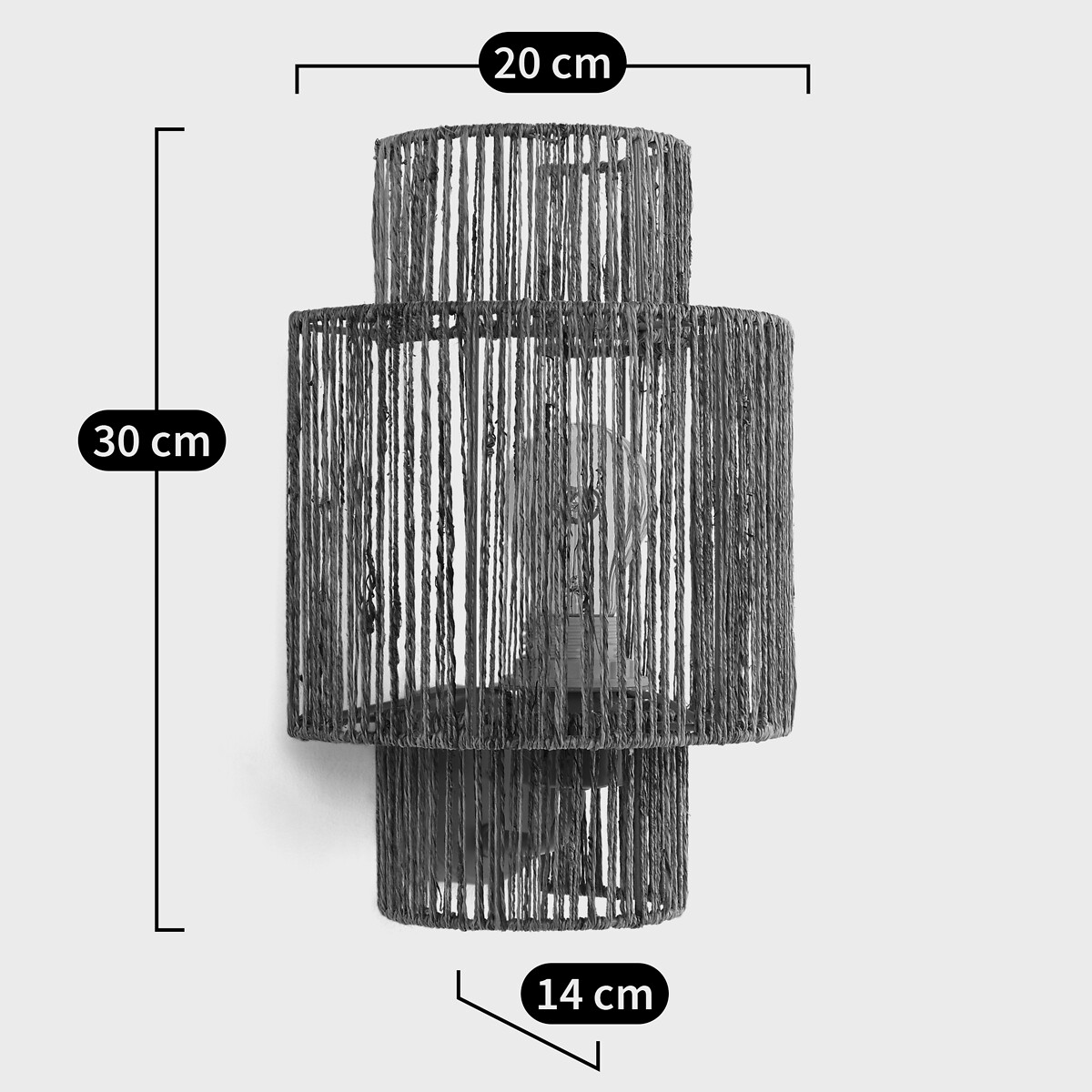 LA REDOUTE INTERIEURS<br>Candeeiro de parede H30 cm, Yaku
