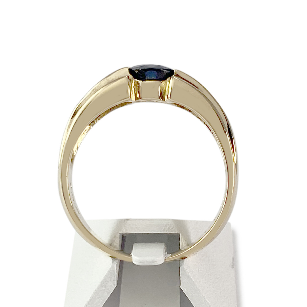 Bague d'occasion or 750 jaune diamants saphir