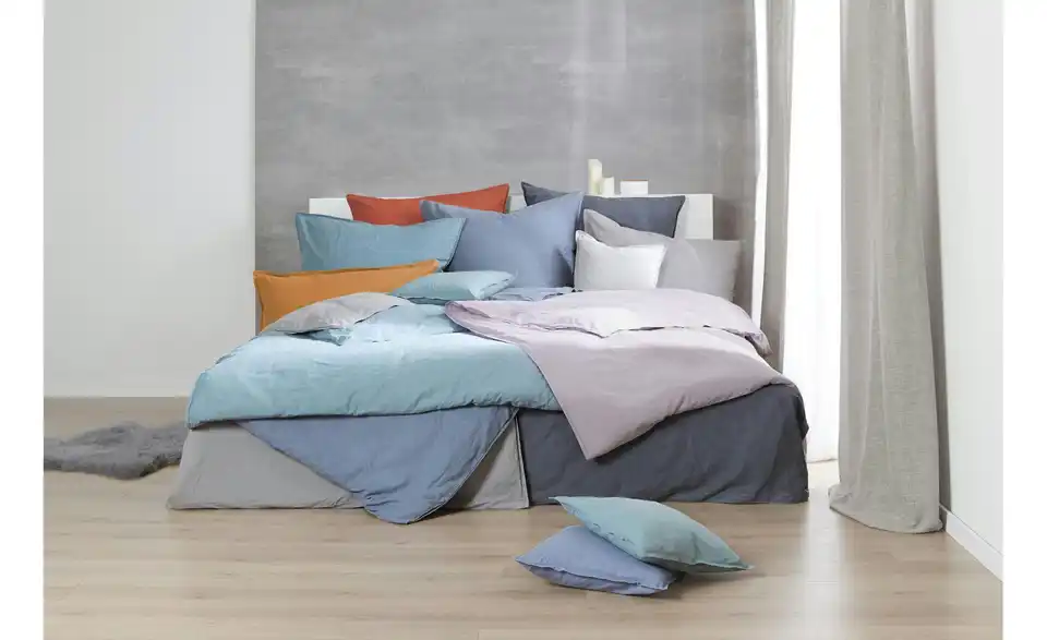 Stone Washed-Bettwäsche 200 cm 135 cm Denimblau 135x200 cm