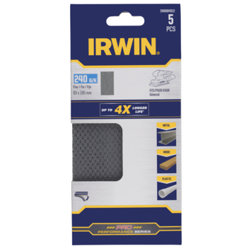 Irwin schuurgaas 190 x 93 mm K240 zelfhechtend 5 stuks.