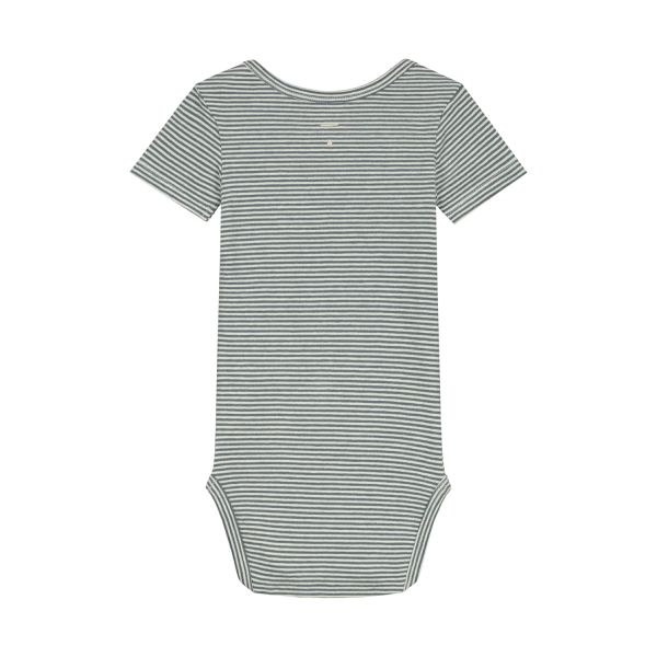 Gray Label Romper - Blue Grey / Cream - 0-3 Mnd
