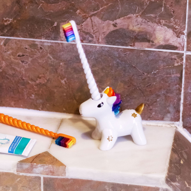 Porte brosse à dents et Brosse à dents - Unicornsmile