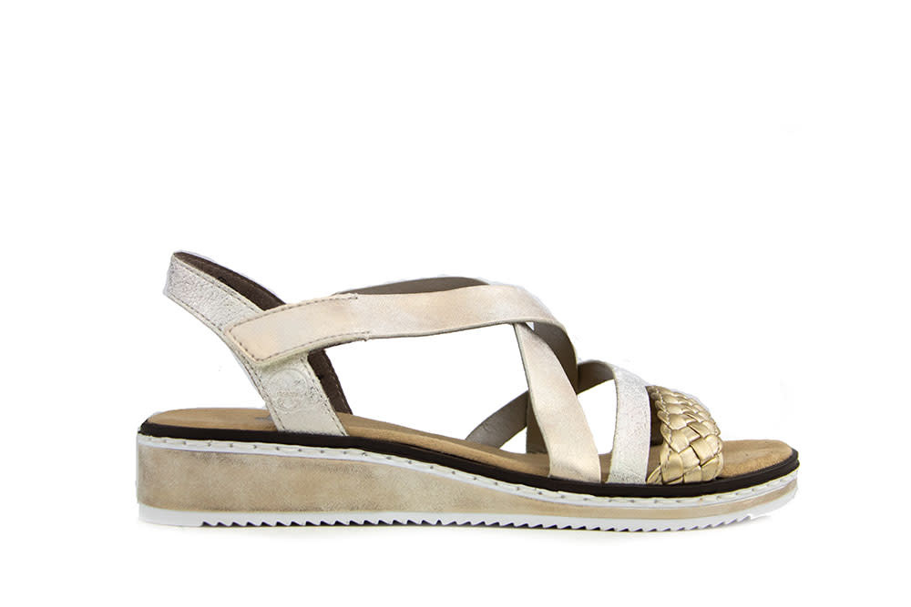 Rieker Sandaal Hellgold Beige Gold