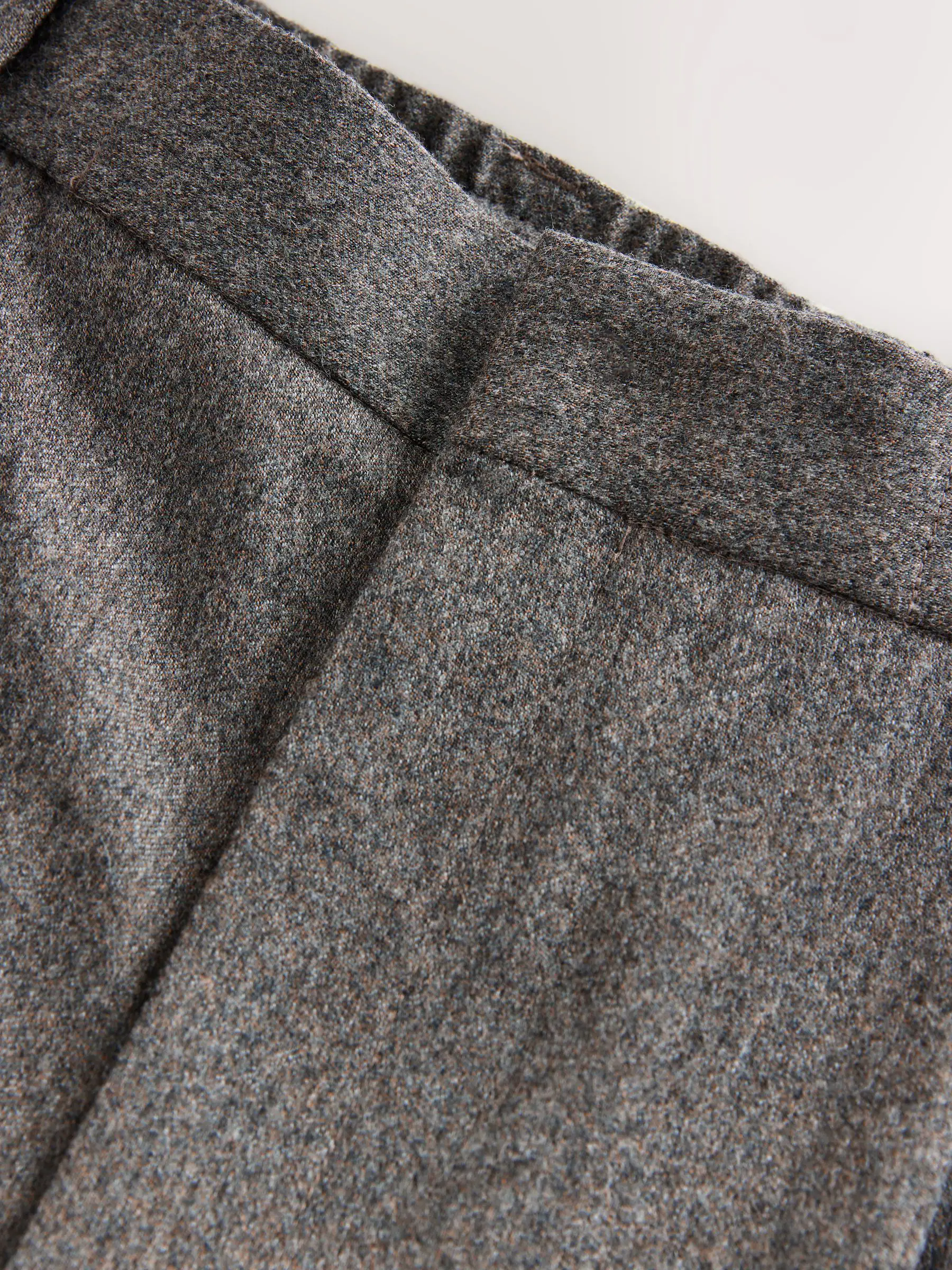 Naturel bruin - Signature Regular Tapered 100% REDA Marino Wool Smart Trousers With Elasticated Back