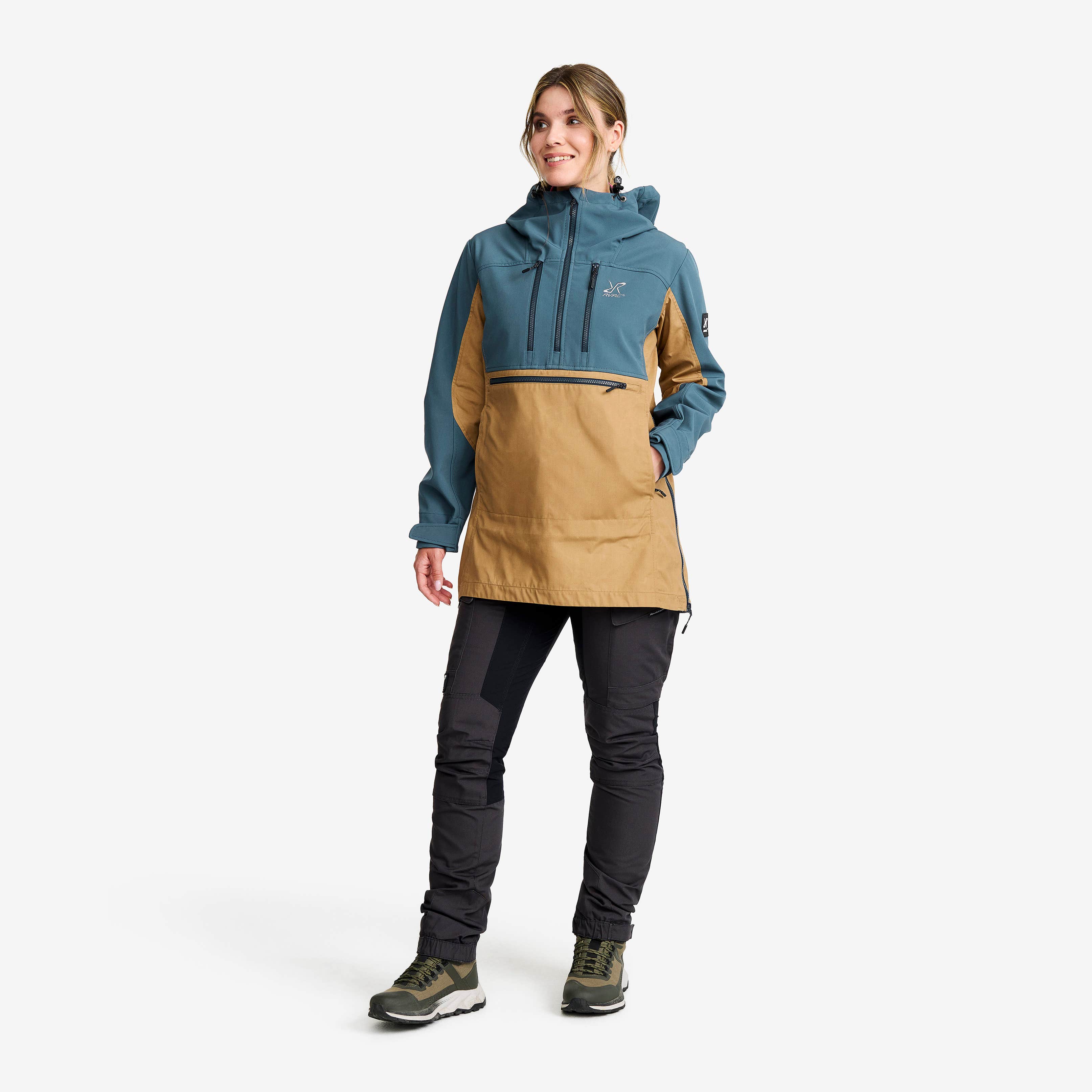 Outdoor Anorak Dame Orion Blue/Kelp Beige