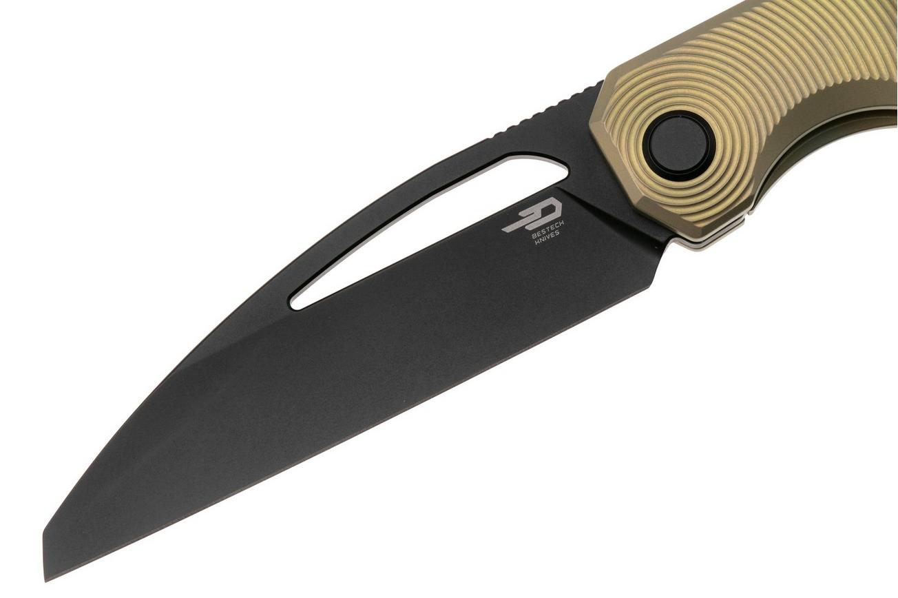 Bestech TAIPAN BT2503B PVD MagnaCut, Bronze Titanium, zakmes, James Lowe design