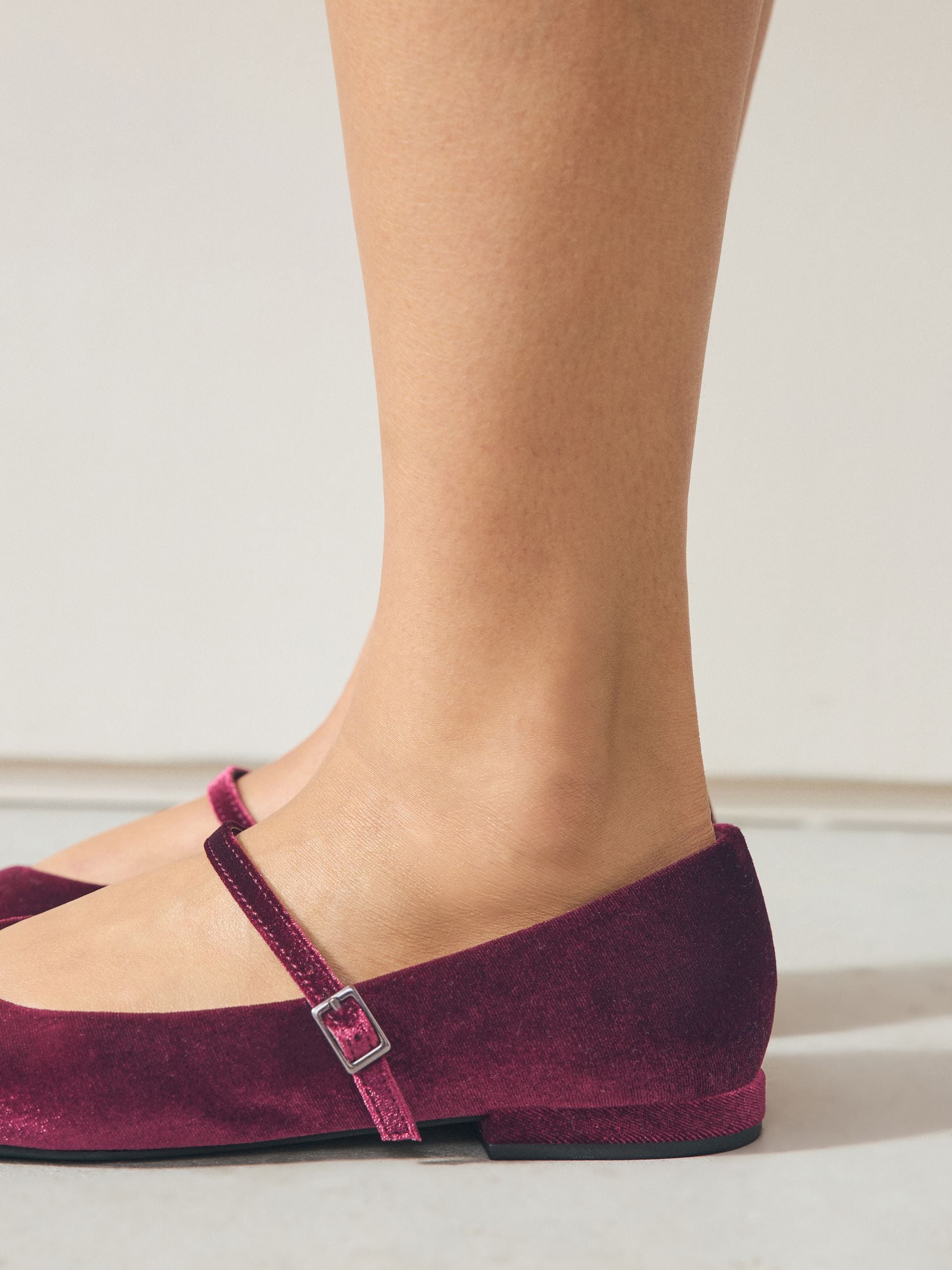 Bordeauxrood - Forever Comfort® Mary Jane-schoenen met vierkante neus