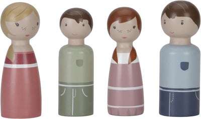 Little Dutch Dukkesett til Dukkehus, Familien Rosa
