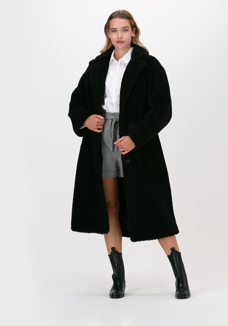 STAND STUDIO zwarte stand studio teddy jas maria coat teddy