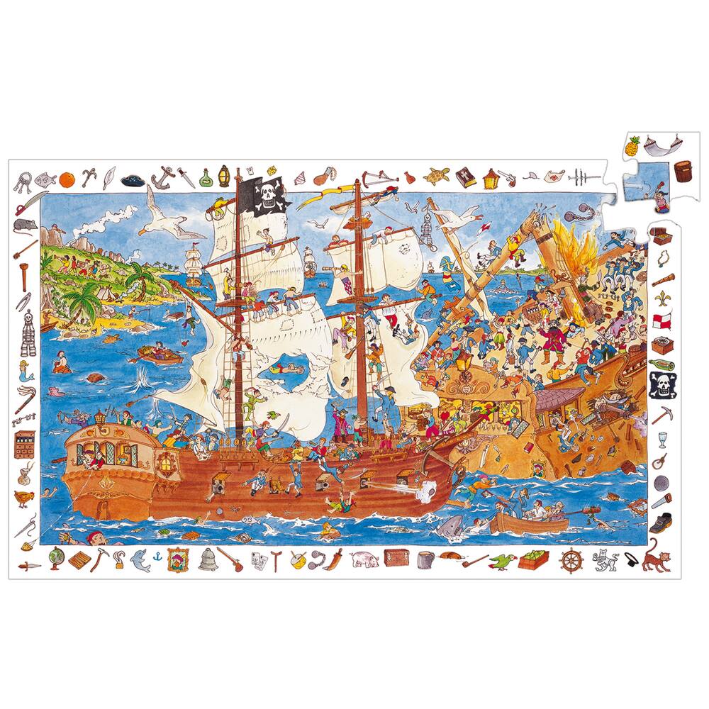 PUZZLE OBSERVATION 100 PIECES LES PIRATES