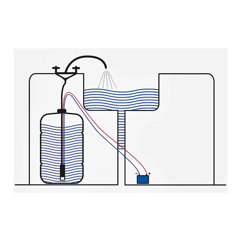 Senkbar pumpe 13 l/min 12 V