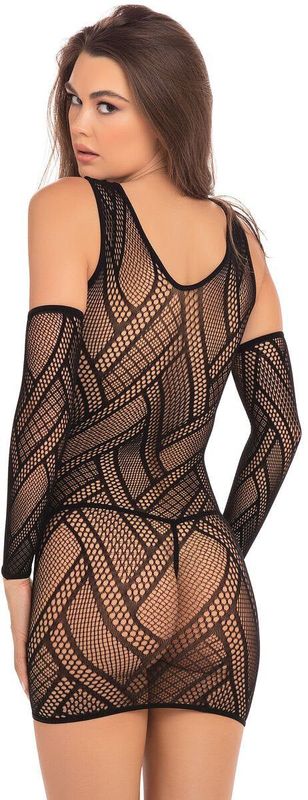 Throw Down 3PC MiniDress - One Size - Zwart