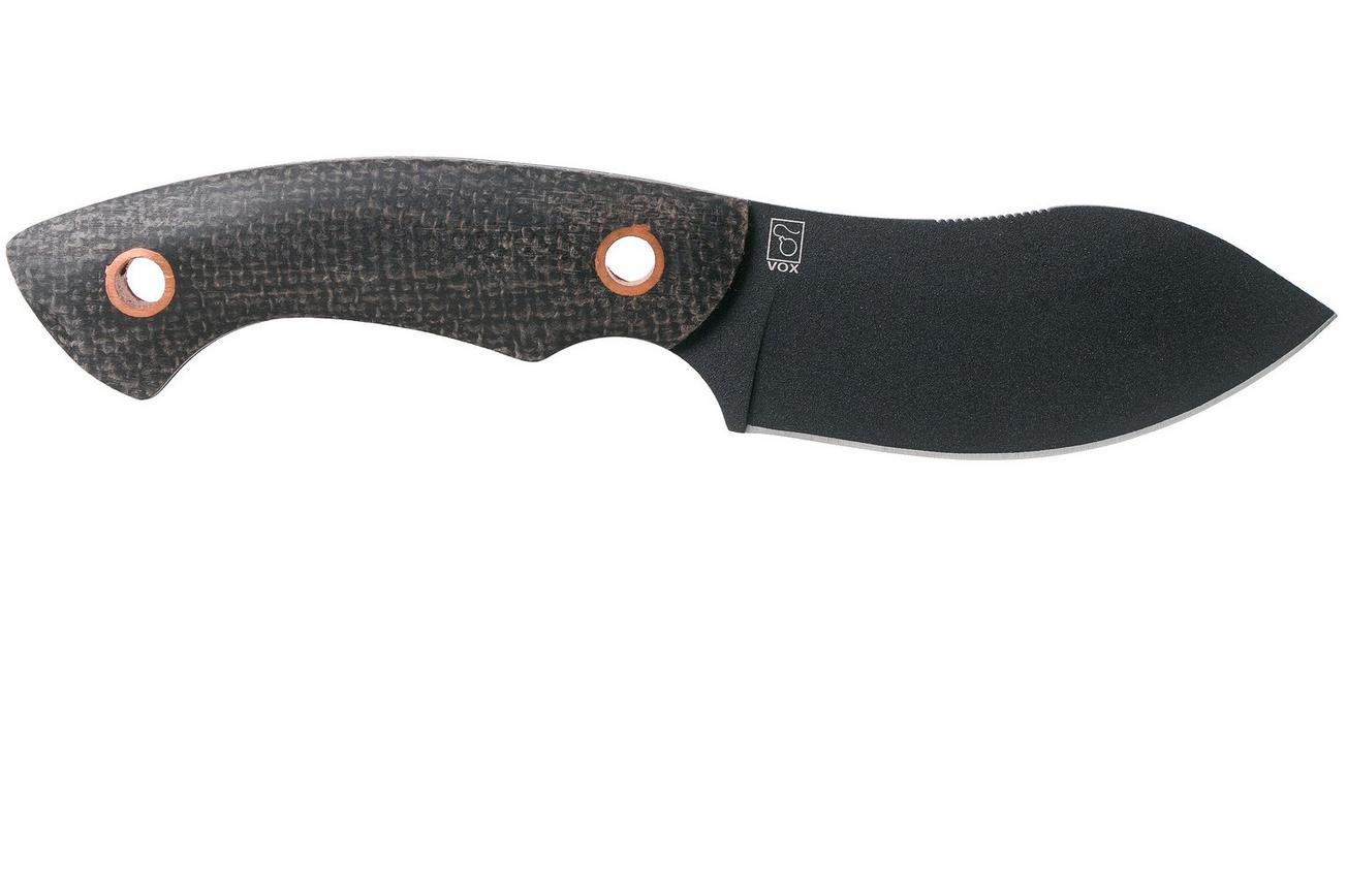 Böker Plus Nessmi Pro 02BO018 Black Micarta Copper vaststaand mes, Jesper Voxnaes design