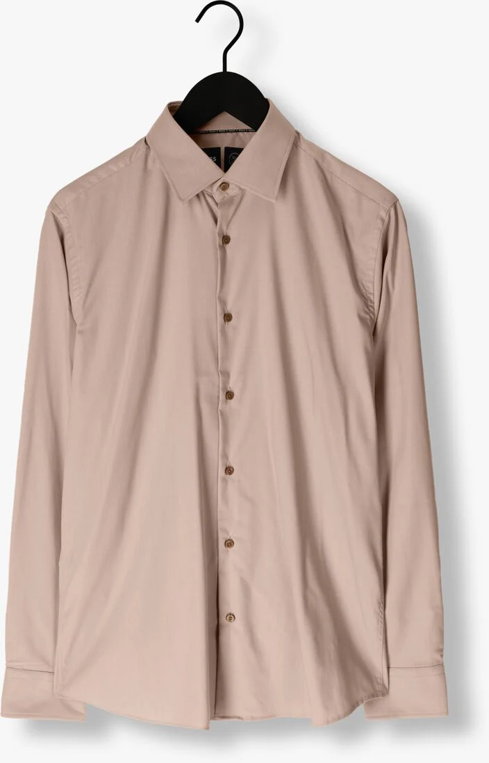 BOSS beige boss klassiek overhemd p-joe-kent-c1-222