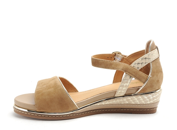Fugitive nu pieds talons femme betina beige