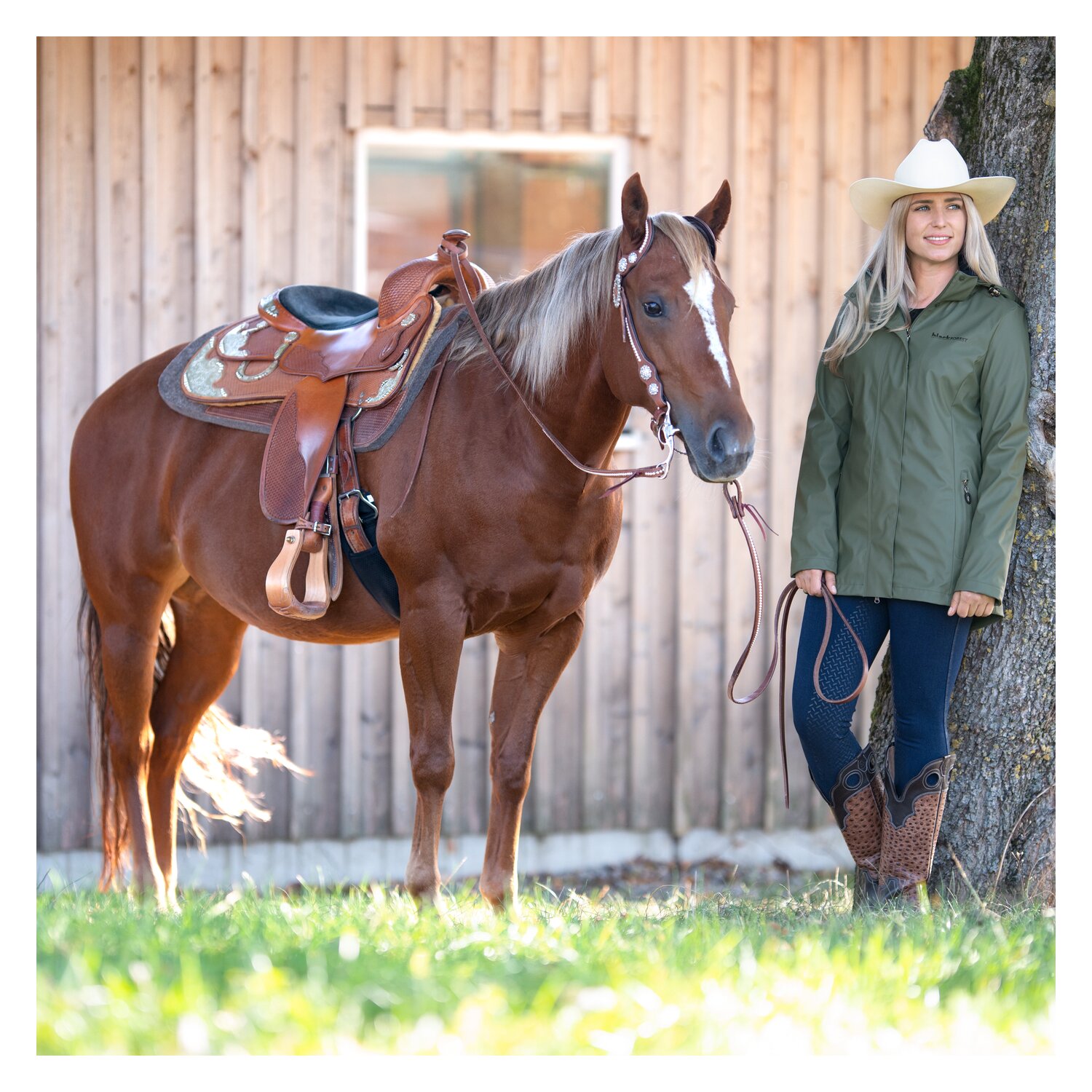 black forest Regenjacke - pine green