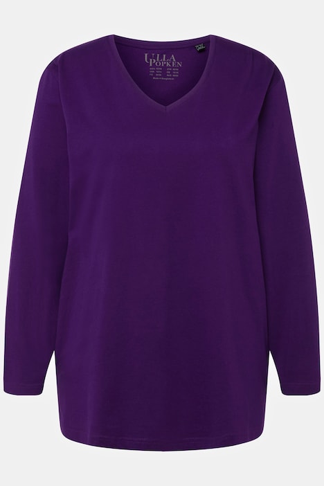 Shirt, V-Ausschnitt, Relaxed, Langarm