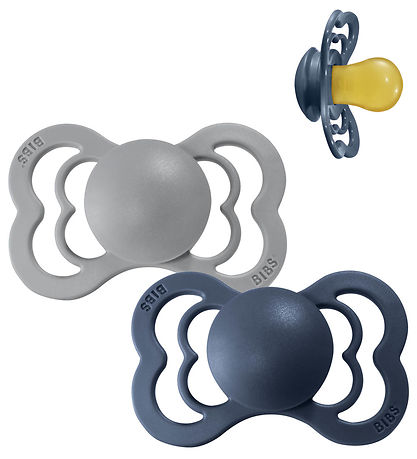 BIBS Supreme Sutter - Str. 1 - 2-pak - Symmetrisk - Cloud/Steel