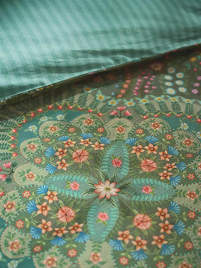 PIP STUDIO Perkal Bettwäsche ALFOMBRA 70x90cm/140x200cm Gruen  dunkelgrün