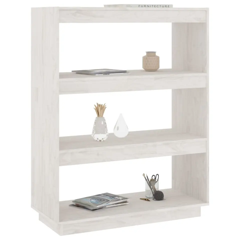 vidaXL - Boekenkast - Wit - Grenenhout