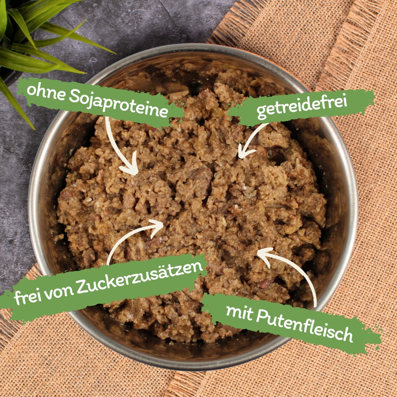 Lyra Pet Lecker.Pet Luna's Feine Paté Reich an Pute Hundefutter Nassfutter Vollnahrung 11x150 g