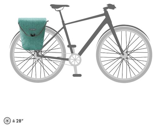 Sacoche de Porte-Bagages Ortlieb Velo-Shopper 18.5L Bleu Cascade