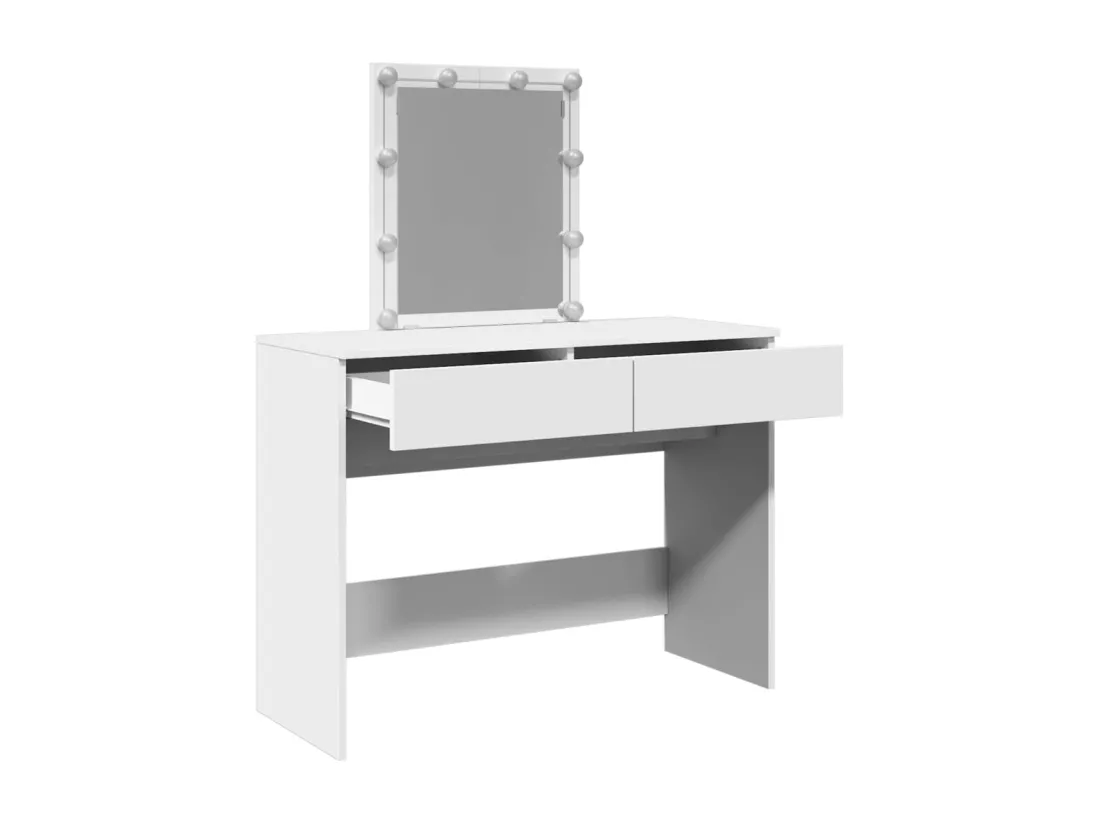 Coiffeuse avec LED blanc 100x40x130 cm