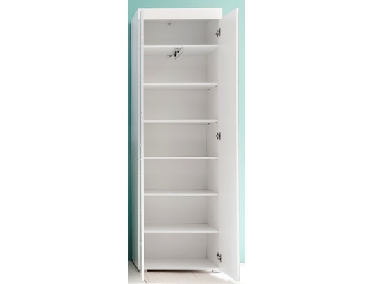 CHB COLLECTION - Meuble d'entrée / de bureau mélaminé blanc + miroir. L - h ...