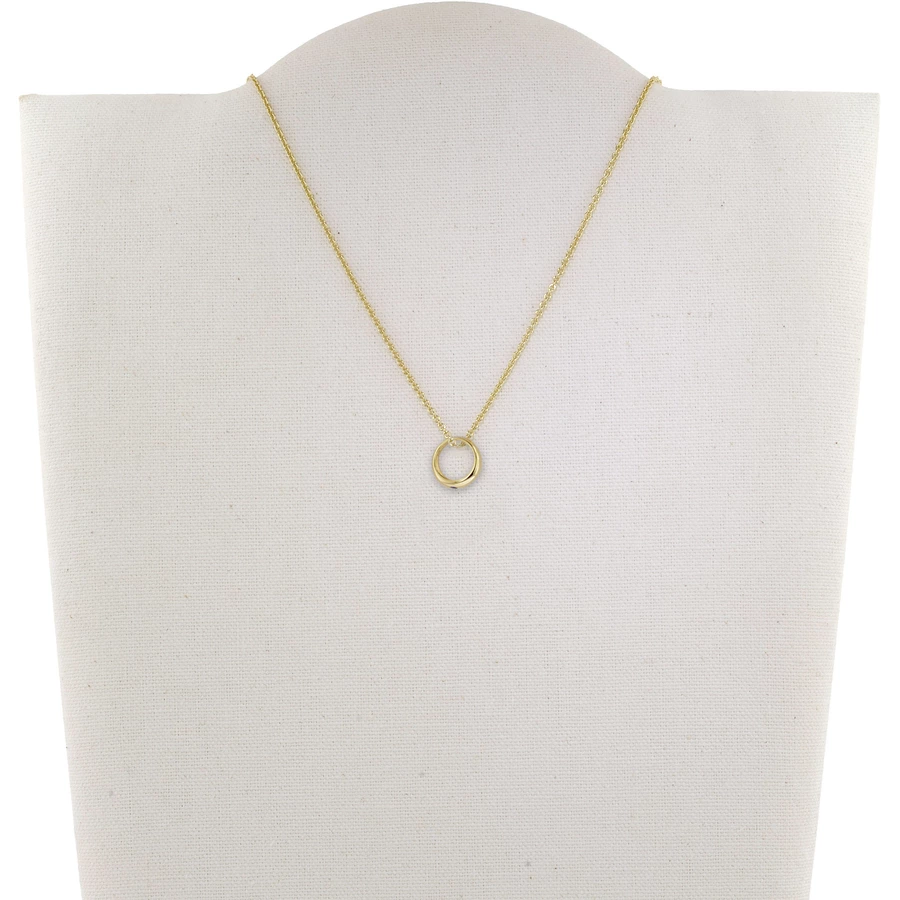 trendor Taufring mit Saphir Gold 585 an goldplattierter Kette 4038 cm gold