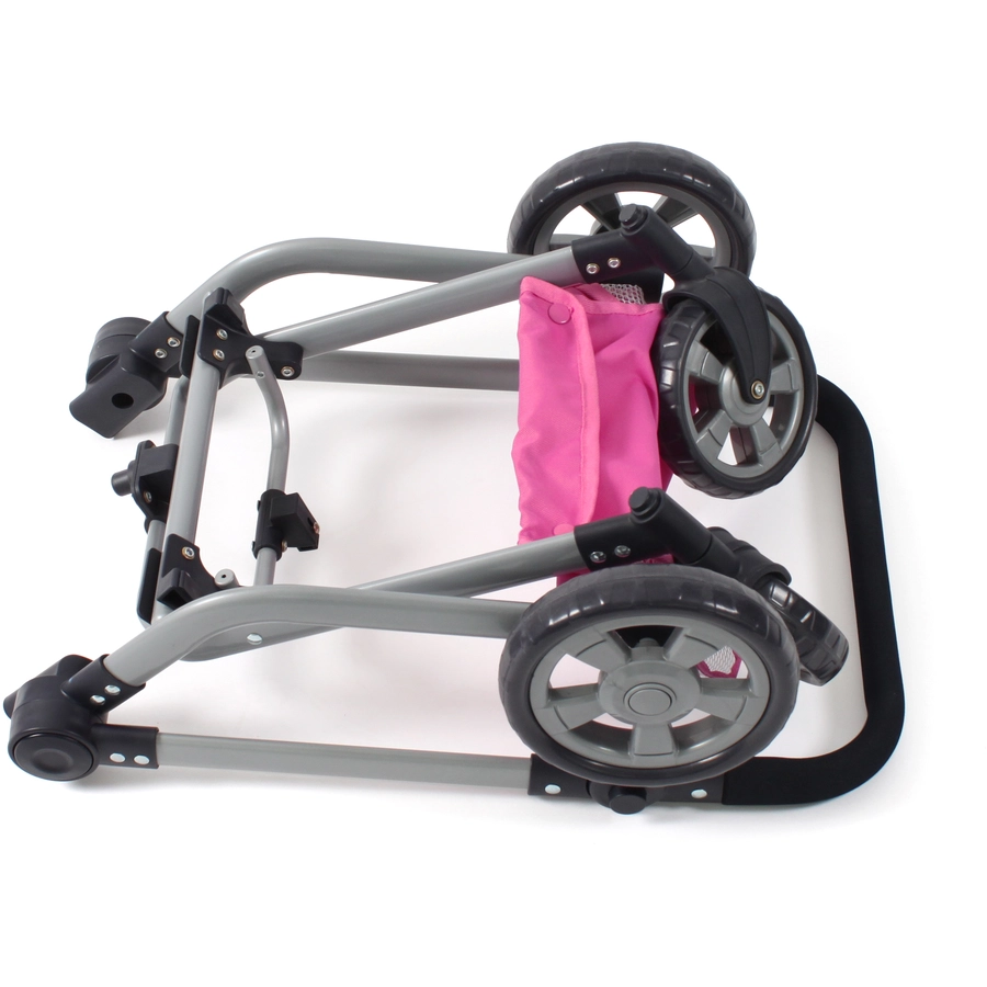 BAYER CHIC 2000 Kombi-Puppenwagen MIKA Butterfly navy-pink