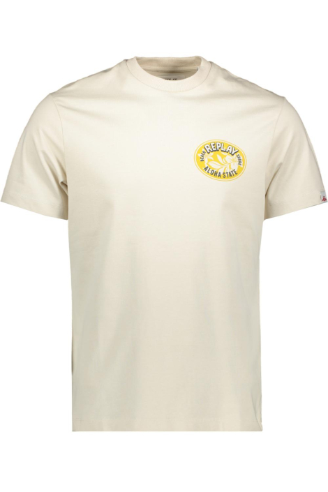 Replay beige heren t-shirt