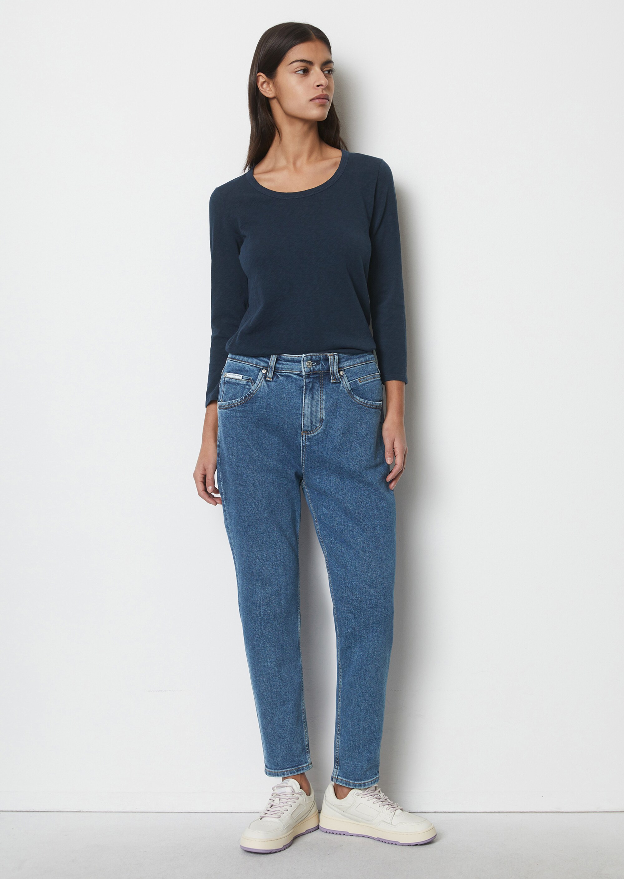 T-Shirt slim aus Slub-Jersey