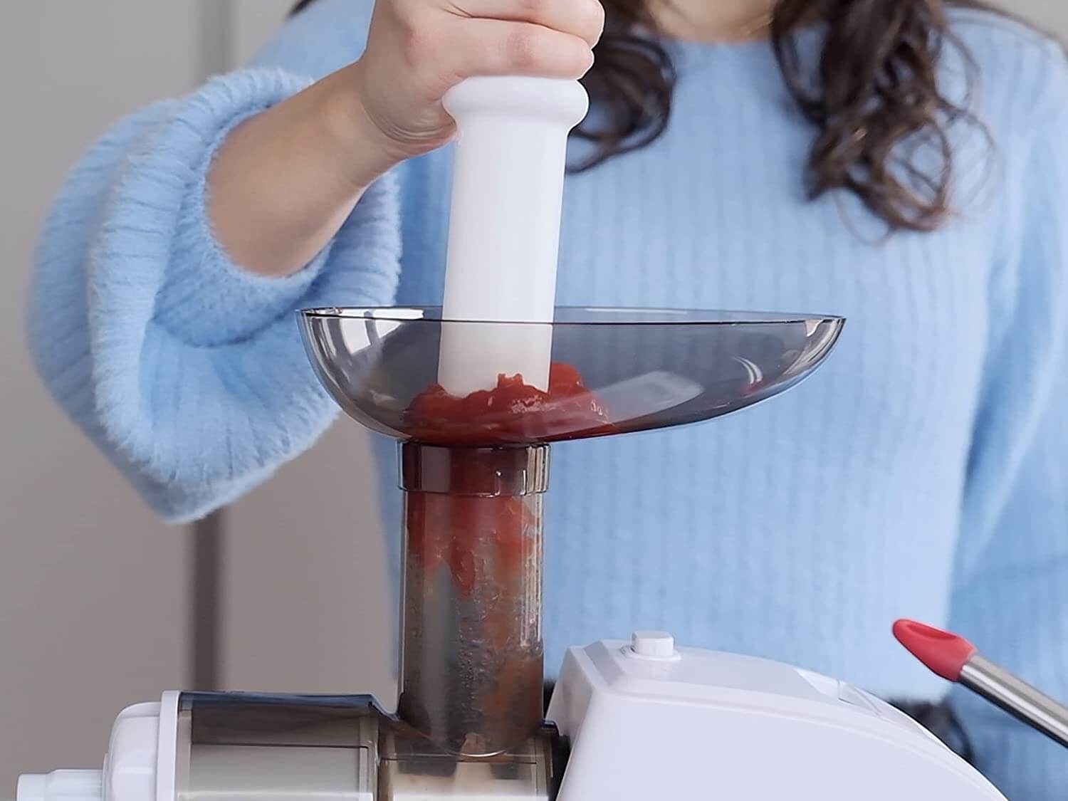 Beper BP.720 elektrische Tomaten Saftpresse Tomatenpresse Entsafter Tomatensauce Vitaminschonend